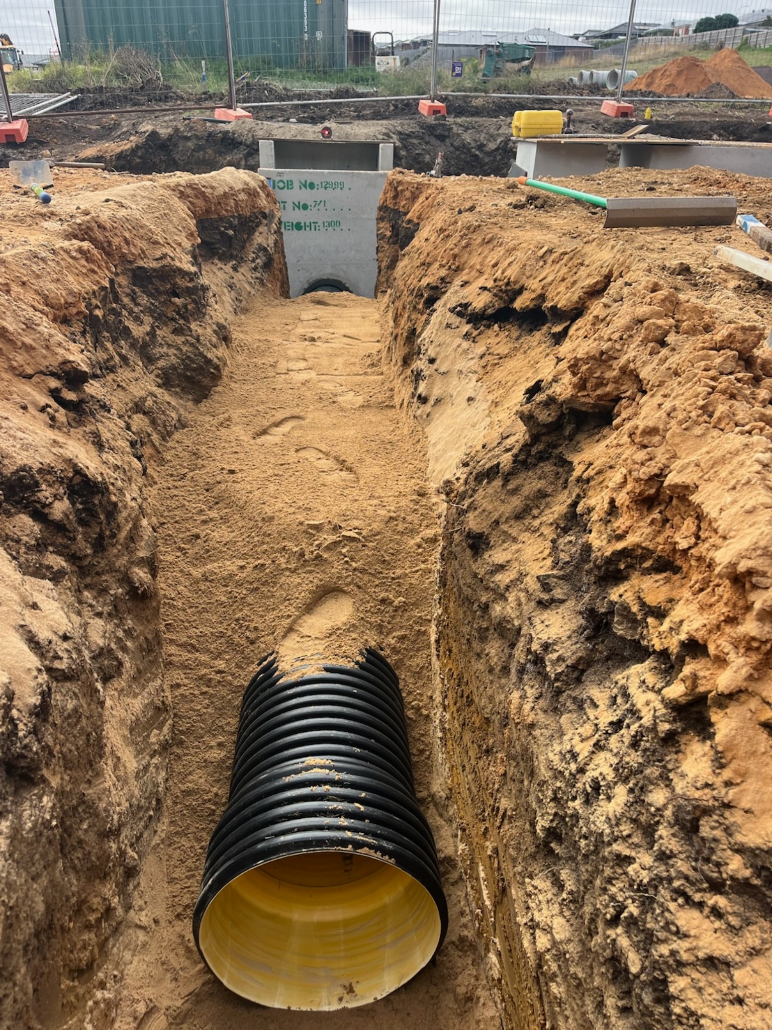 Beach sand in stormwater trench application